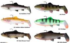 Savage gear 3D Trout Rattle Shad 12.5 cm 35 gr Sahte Balık 03-Dark Brown Trout