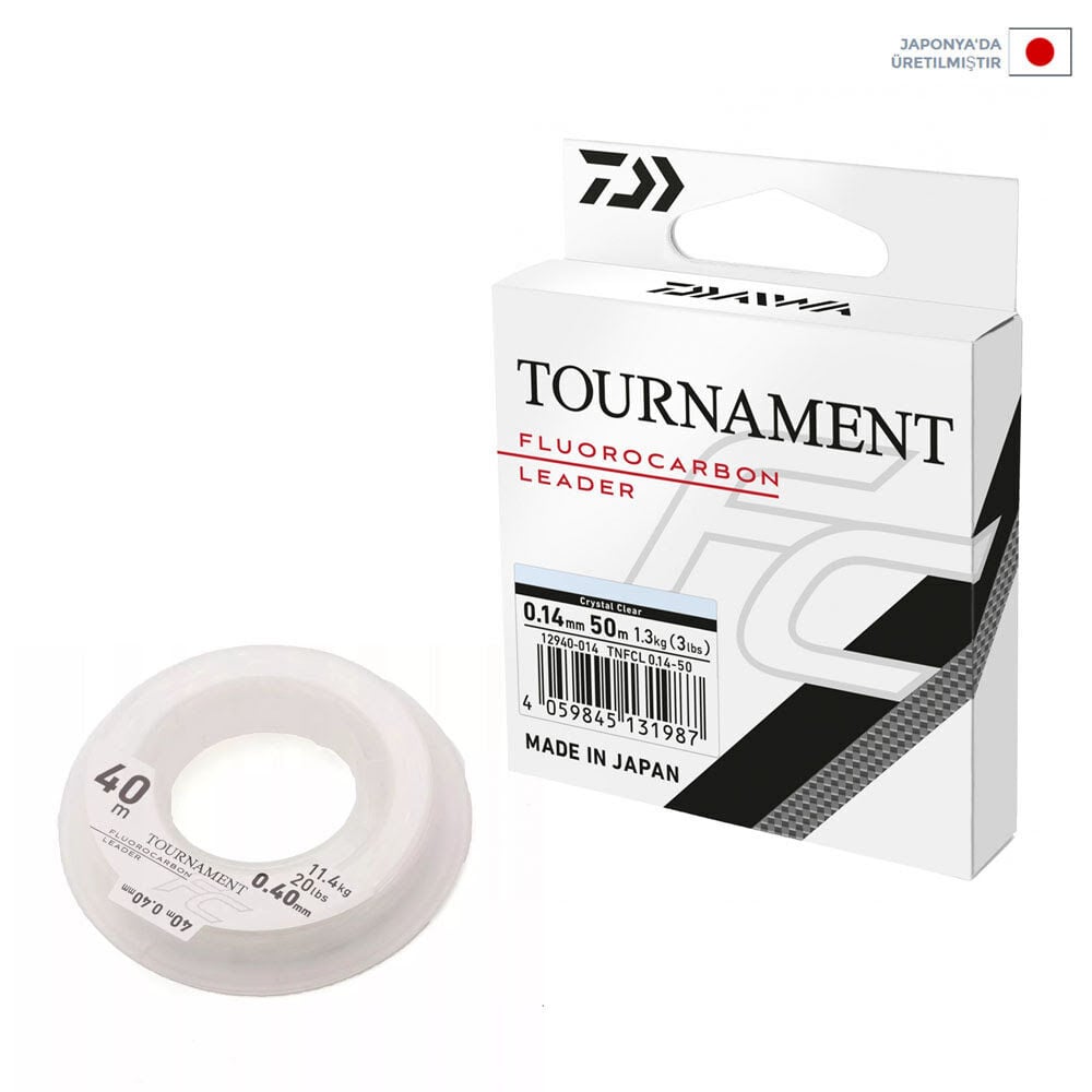 Daiwa Tournament FC Leader 0.14mm 50m Fluorocarbon Misina 1.3kg Çeker
