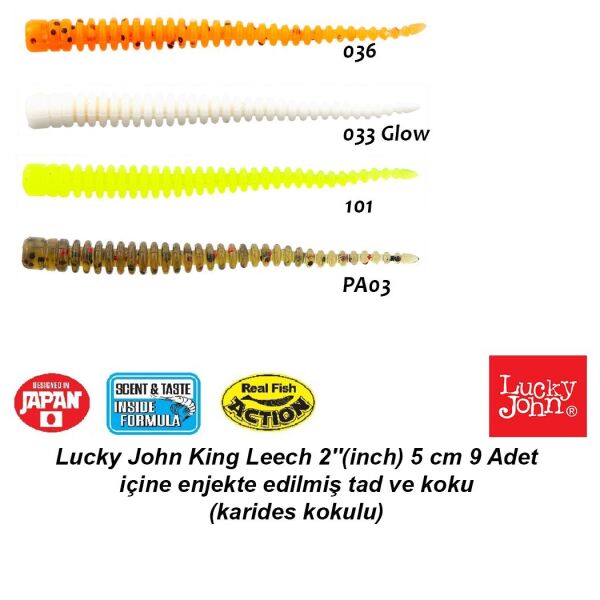 Lucky John King Leech 2'' (5 cm) 9 Adet PA03