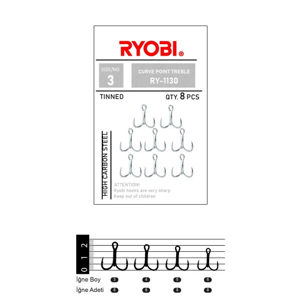 Ryobi İğne Curve Point Treble RY-1130