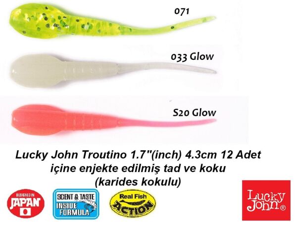 Lucky John Troutino 1.7''(inch) 4.3cm 12 Adet 071