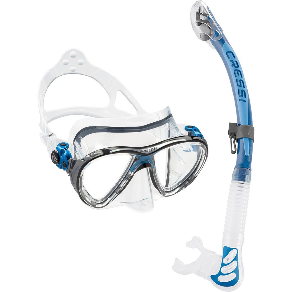 Cressi Big Eyes Evolution Maske Alpha Ultra Dry Şnorkel Seti CLEAR/BLUE