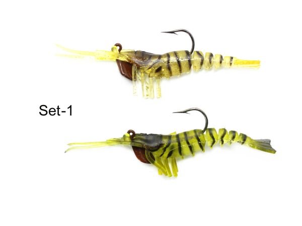 Captain 3048 Magic Shrimp 2li SET 3D Silikon Karides 50mm 3.7gr Suni Yem 3
