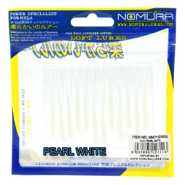 Nomura NM71502205 Stick Rib 5cm Aromalı LRF Silikon Yem 12'li Set White