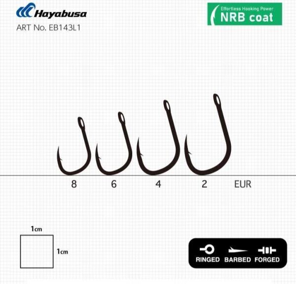 Hayabusa K1 XS Sazan İğnesi Dövme Teflon Black 10lu Paket