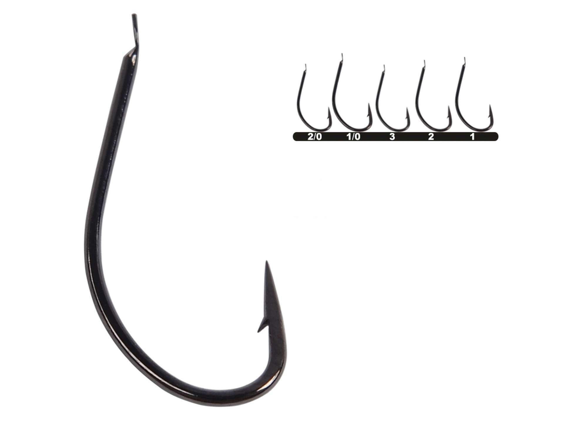 Hayabusa HMRS 171 Kısa Pala Dövme Olta İğnesi 15li Paket Black Nikel