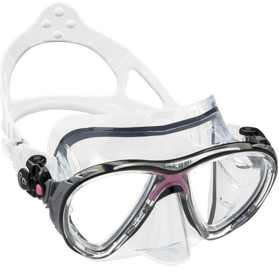 Cressi Big Eyes Evolution Dalış Maskesi CLEAR-CLEAR-PINK