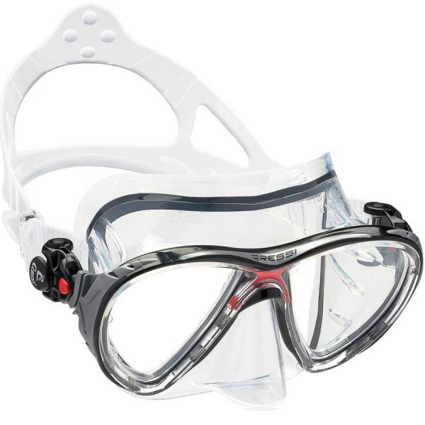 Cressi Big Eyes Evolution Dalış Maskesi CLEAR-CLEAR-RED