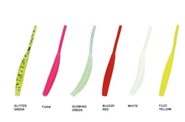 Nomura NM71600705 Long Tail 5cm Aromalı LRF Silikon Yem 12'li Set Fuxia