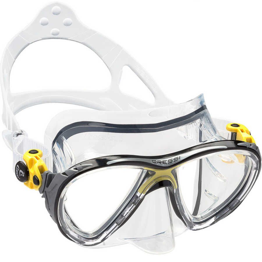 Cressi Big Eyes Evolution Dalış Maskesi CLEAR-YELLOW-BLACK