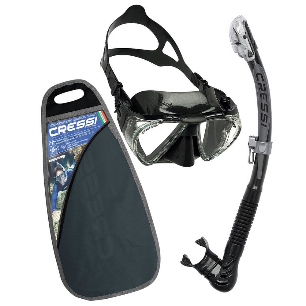 Cressi Penta - Alpha Maske Şnorkel Set BLACK - BLACK