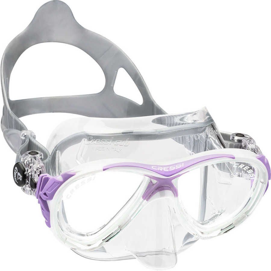 Cressi Eyes Evolution Crystal Dalış Maskesi CLEAR-LILAC