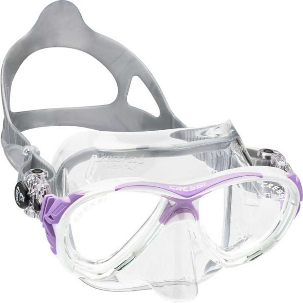 Cressi Eyes Evolution Crystal Dalış Maskesi CLEAR-LILAC