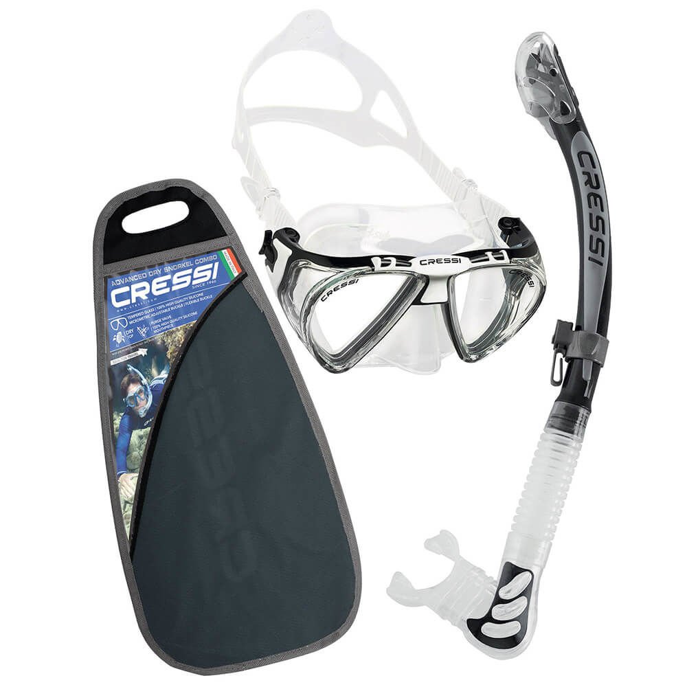 Cressi Penta - Alpha Maske Şnorkel Set CLEAR - BLACK