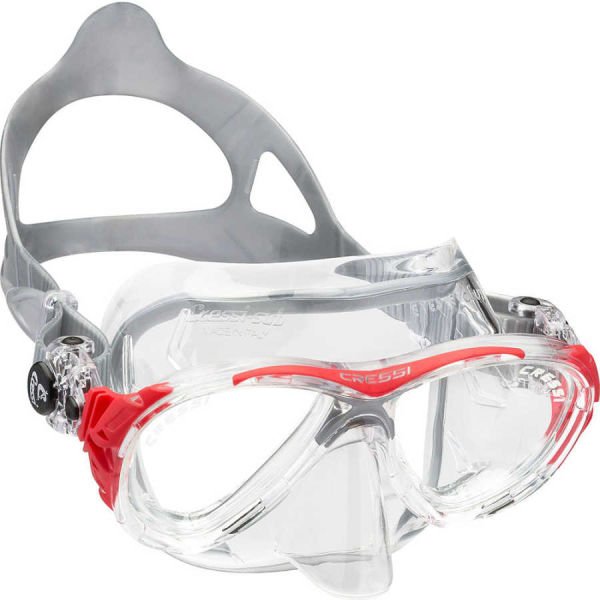 Cressi Eyes Evolution Crystal Dalış Maskesi CLEAR-RED