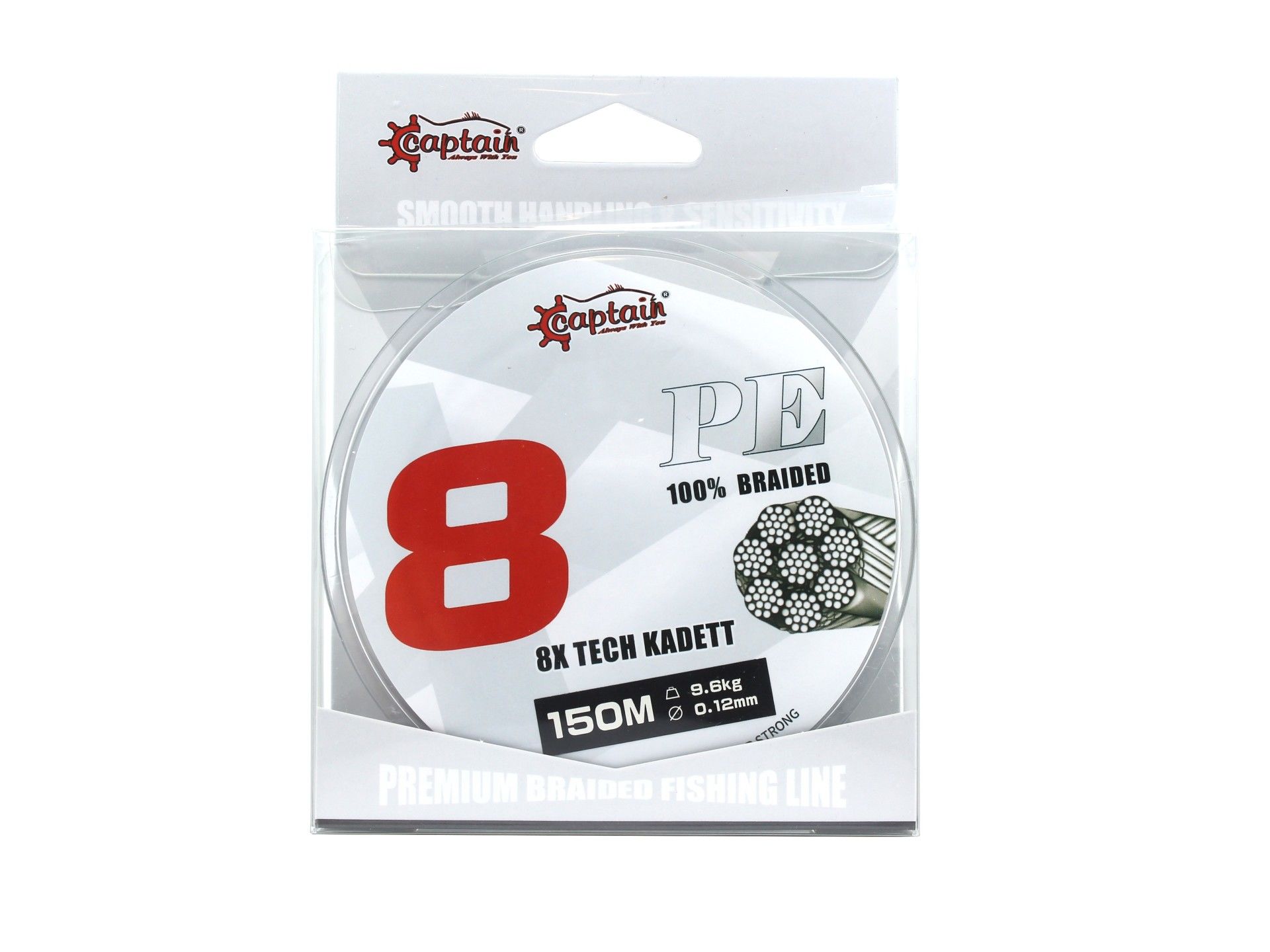 Captain X8 Kadett Tech PE 8 Örgü Spin İpi 150mt Dark Green 0.12 mm