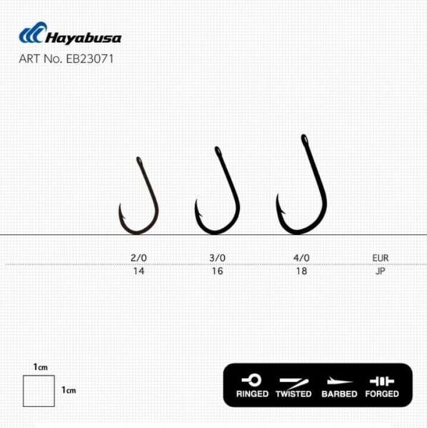 Hayabusa HSOI 230 Delikli Papağan Olta İğnesi 7li Paket Black Nikel