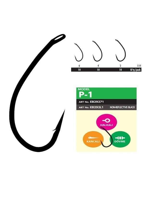 Hayabusa P1 Sazan İğnesi Dövme Teflon Black 10lu Paket