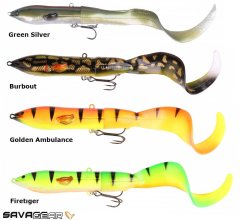 Savage gear 3D Hard Eel Tail Bait 17 cm 40 gr 1+2 Sahte Balık 10-Green Silver