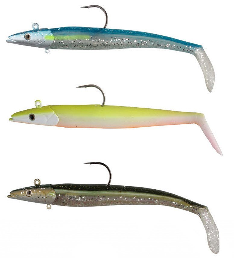 Savage gear Sandeel 18 cm 100 gr 2+1 Adet Sahte Balık Lemon Back