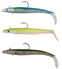Savage gear Sandeel 18 cm 100 gr 2+1 Adet Sahte Balık Lemon Back