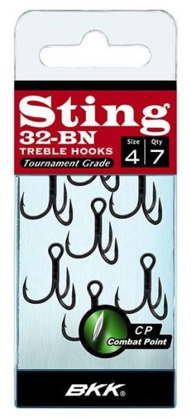 BKK Sting-32 BN No:4 Üçlü Olta İğnesi 7 Adet