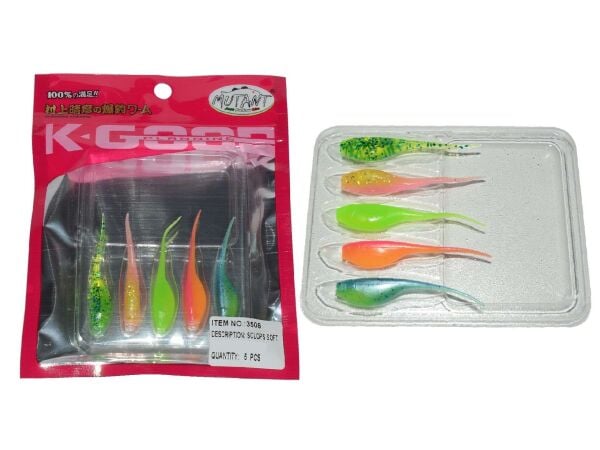 Mutant 3508 Sclops Sübye 75cm Aromalı LRF Silikon Suni Yem 5li Set