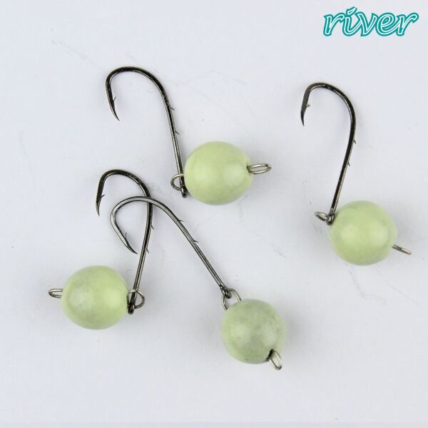River Mafsallı Hareketli Glow Jig Head 4P 4 GR