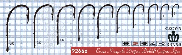 Crown Olta İğnesi 92666 No:2-0 100lü