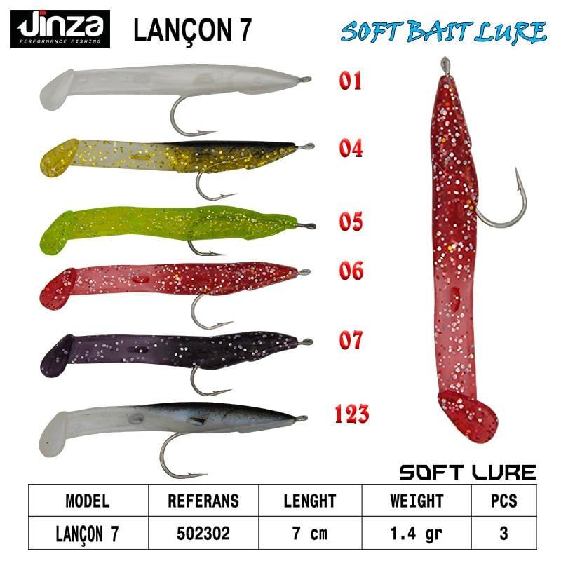 Jinza Lançon 70 mm 1.4 gr LRF Silikonu Renk:07