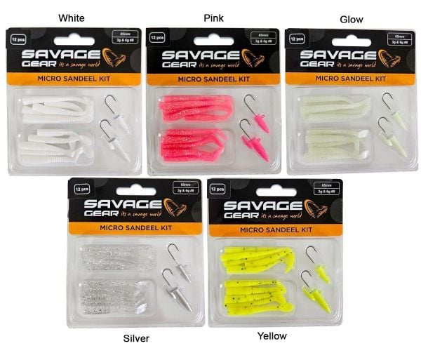 Savage gear Lrf Micro Sandeel Kit 12 Adet(1+1.5+5) Sahte Balık Glow