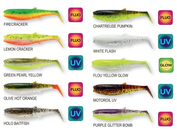Savage Gear Cannibal Shad 8cm 5gr Sahte Balık Olive Hot Orange