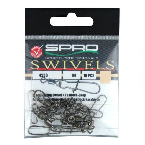 SPRO Fastlock No:2 Klipsli Fırdöndü 10 Adet42kg Çeker