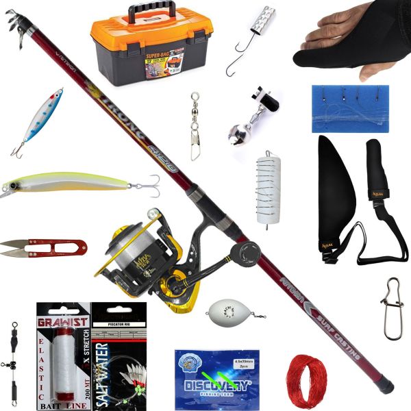 7ORDER 諸星くんセット Balıkmarketim Strong 420 cm Telecast 6000 Surf Olta Seti