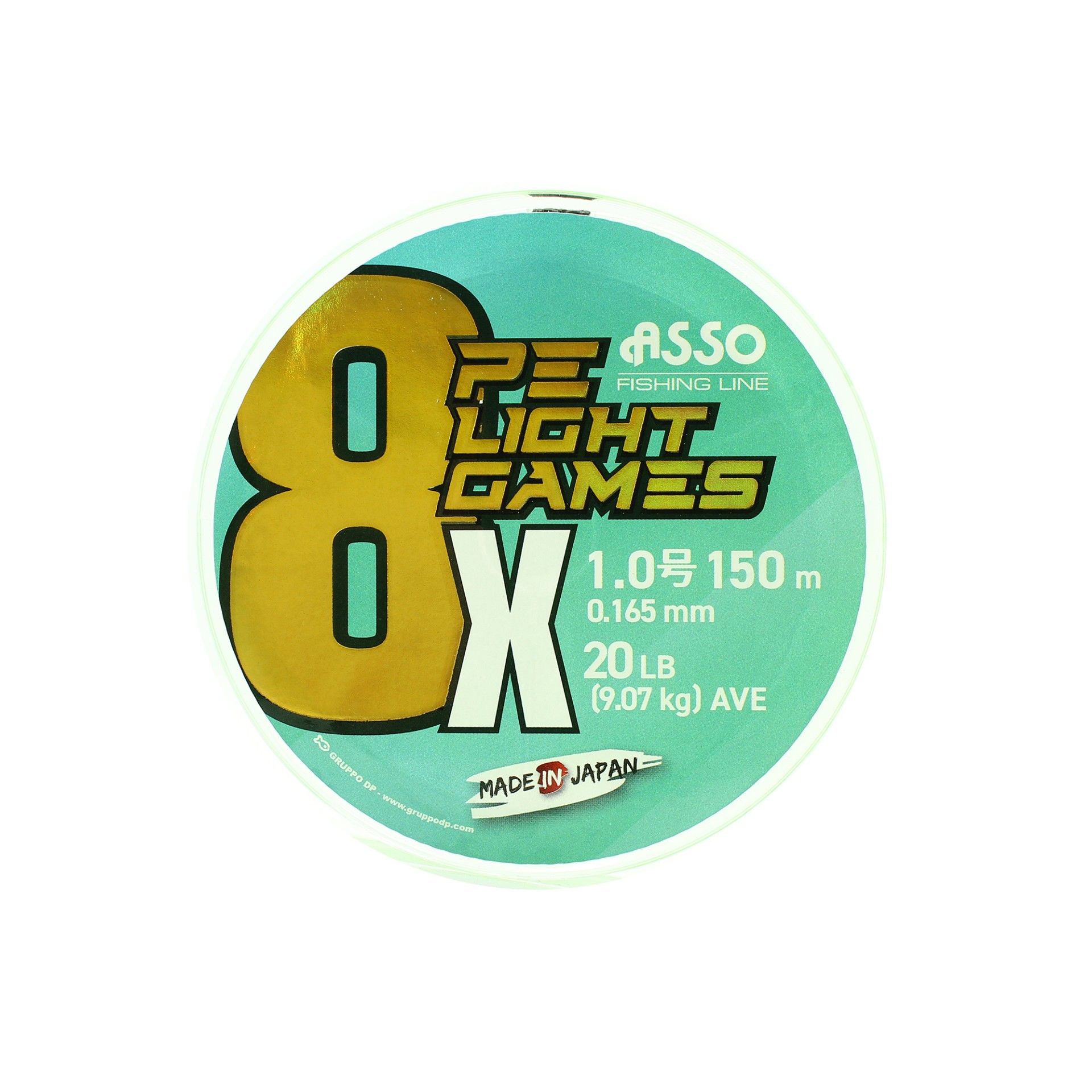 Asso 8X Light Games PE 8 Örgü Spin İp Misina 150mt Fluo Green 2.0 PE
