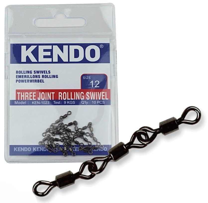 Kendo Three Joint Rolling Swivel No:14 Zincir Fırdöndü 10 Adet 4kg Çeker