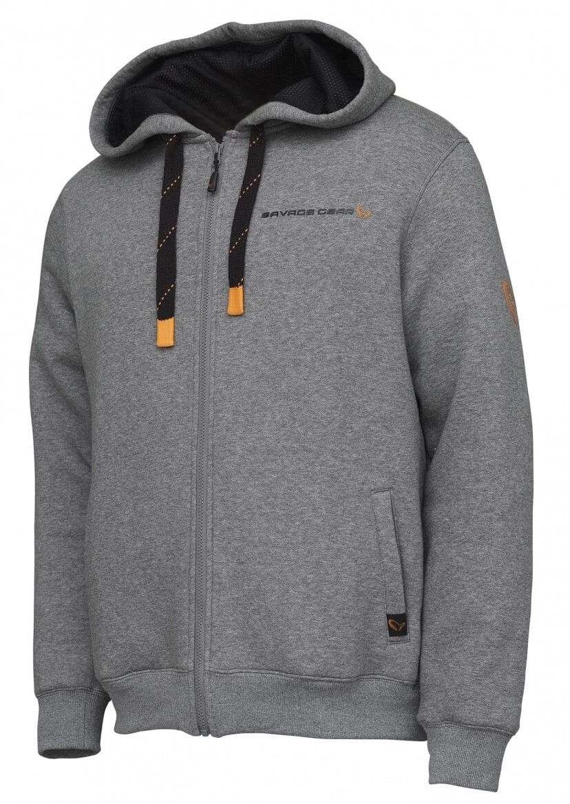 Savage Gear Classic Zip Hoodie Grey Melange L