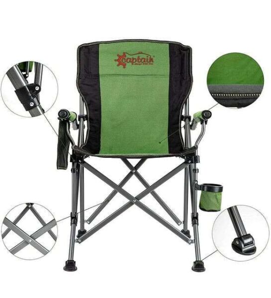 Captain Kamp Sandalyesi İthal Pro Katlanır Bardaklı Koltuk