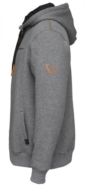 Savage Gear Classic Zip Hoodie Grey Melange XXL