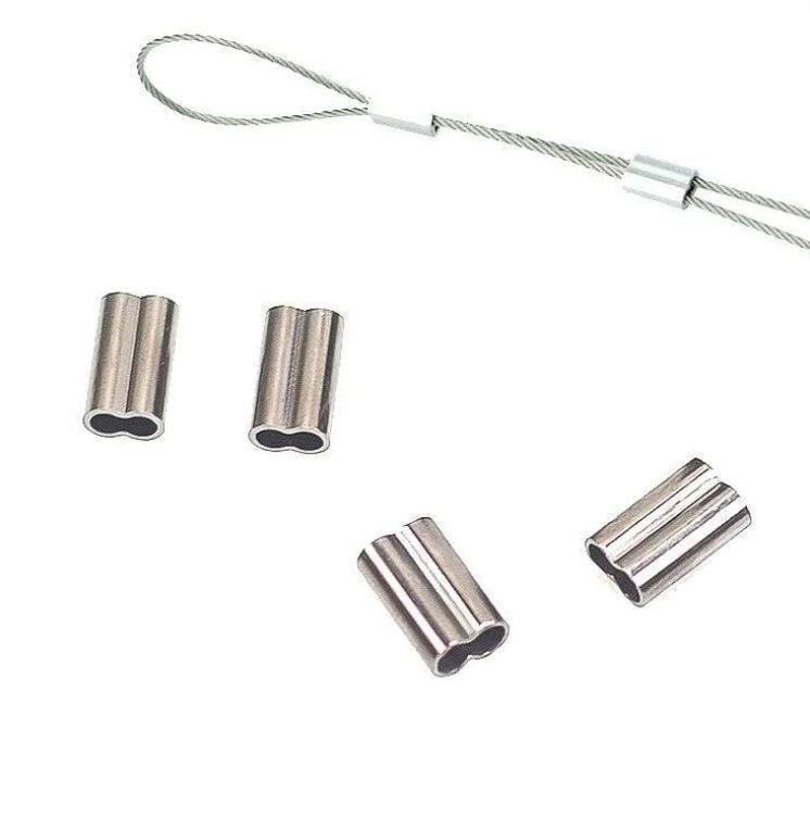 Albastar 8025 3.5x7.2x19mm Double Oval Aluminum Sıkıştırma Burcu 10 Adet