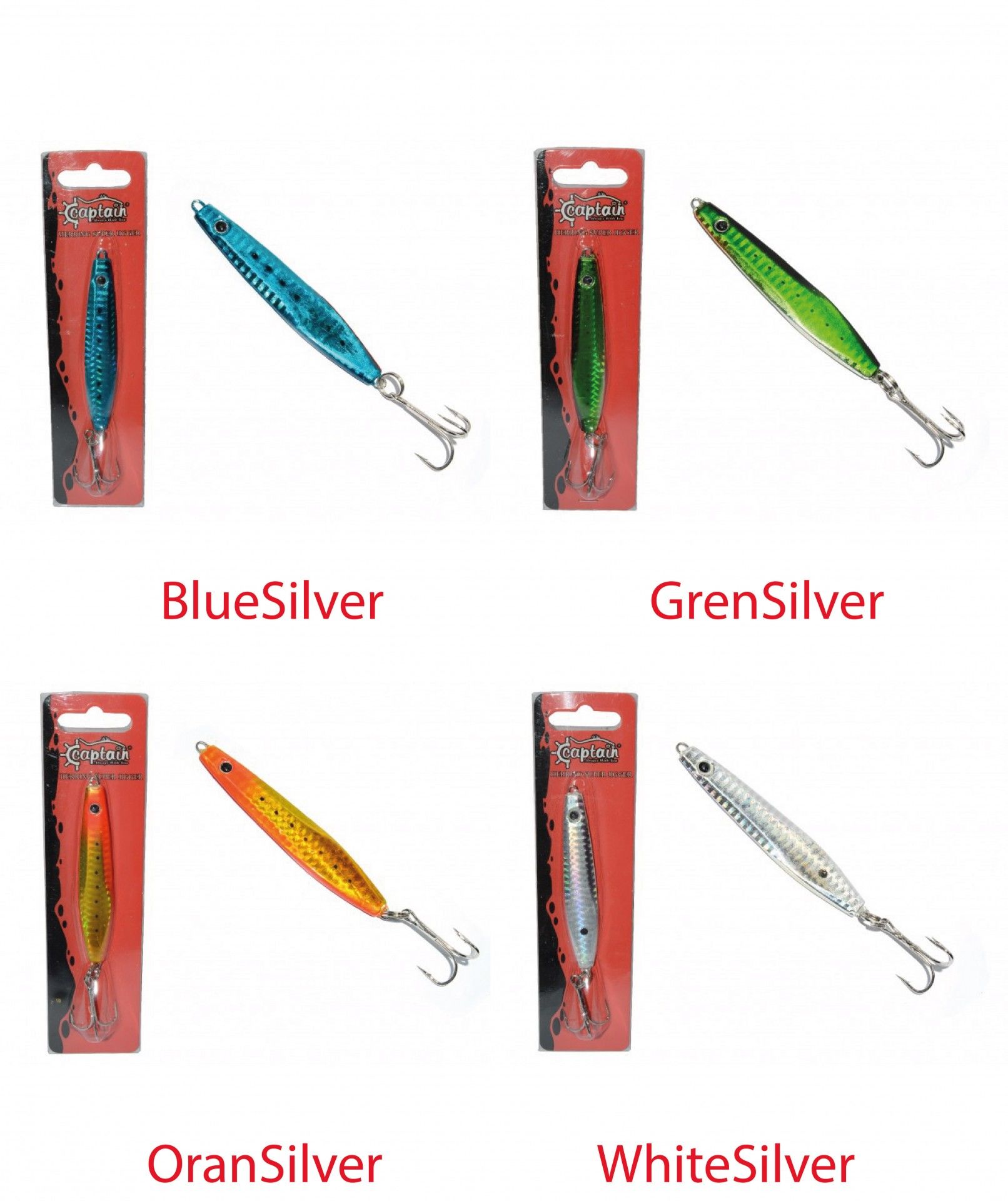 Captain 3622 Herring Süper Jigger 60gr Light Jig Suni Yem BlueSilver
