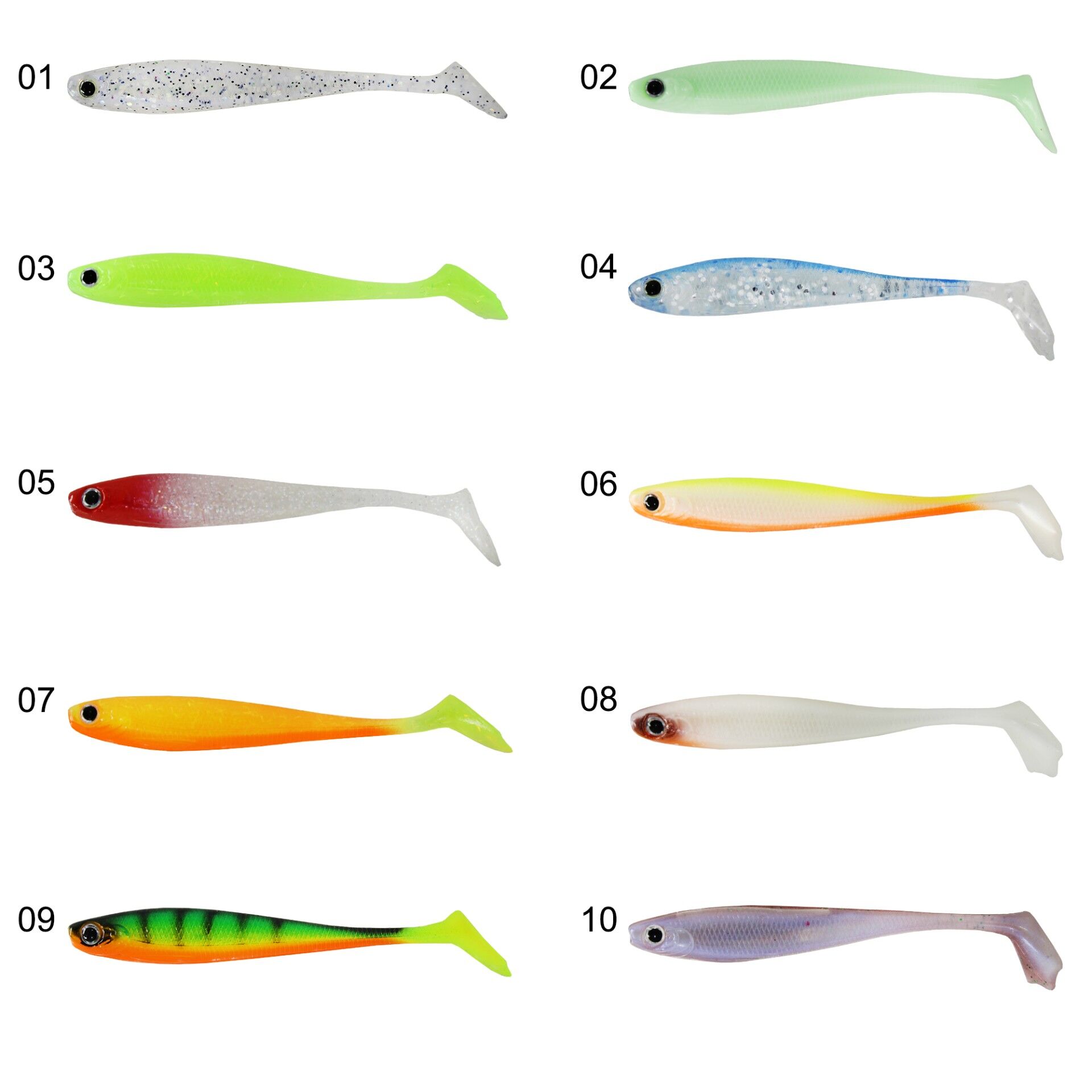 Captain 3587 Dagi Duck Shad 9cm 7gr Levrek Silikonu 5'li Paket Suni Yem 03