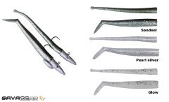 Savage gear Mini Sandeel Kit 10 Adet (12+1+4+4) Sahte Balık Pearl Silver