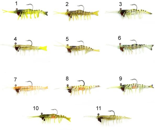 Captain 3049 Magic Shrimp 3D Silikon Karides 76mm 5.5gr Suni Yem 11