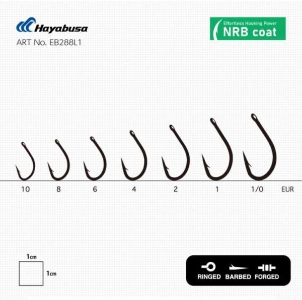 Hayabusa HBIL 288 Sazan İğnesi Dövme Teflon Black 10lu Paket