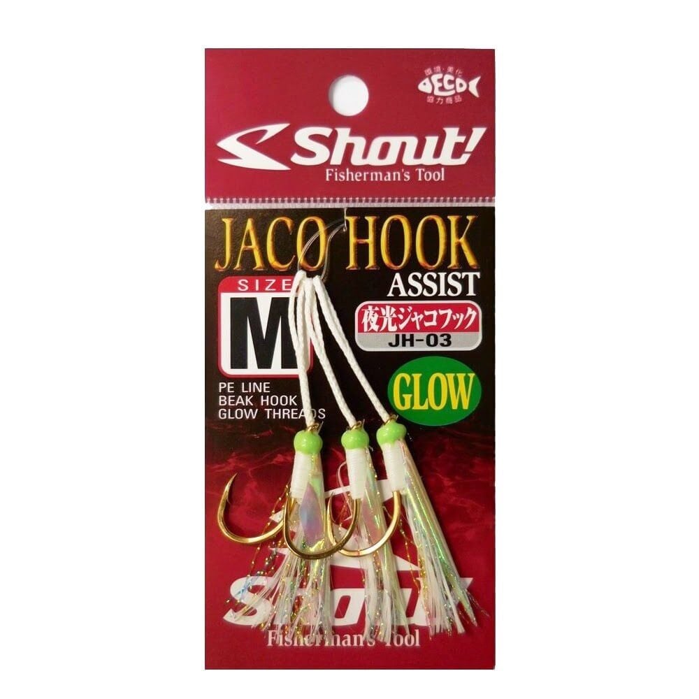 Shout Jaco Hook JH-03 Size:LL(5/0) Glow Assist Olta İğnesi 3 Adet