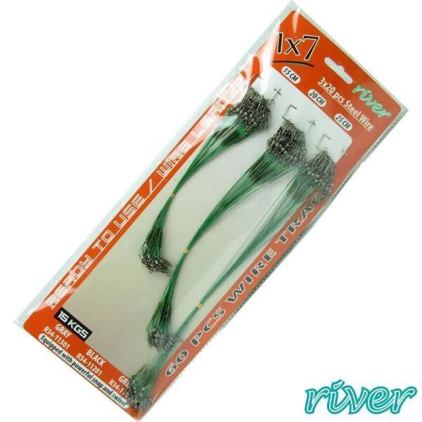 River Çelik Tel Kartela 15/20/25 cm 60P Gri