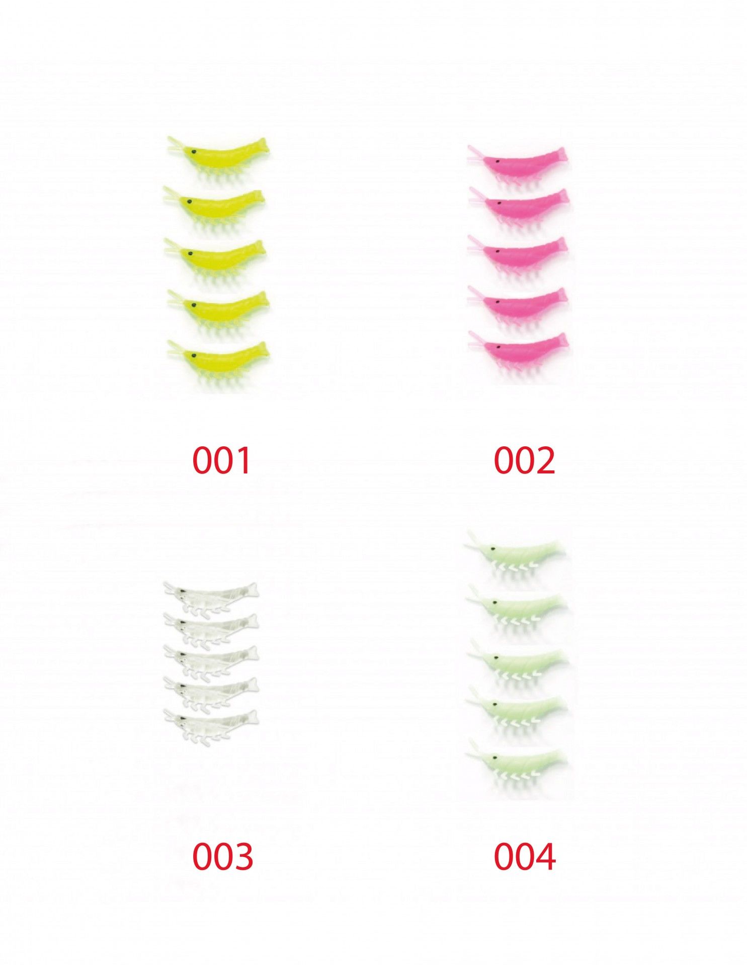 Captain 3051 Silikon Karides 3.5cm Suni Yem 5'li Paket 004