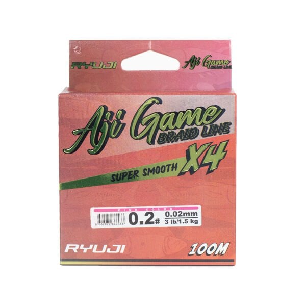 Ryuji Aji Game 0.02 mm 100m Pink 4 Kat İp Misina 1.5kg Çeker