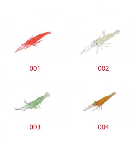 Captain 3054 Silikon Karides 7.5cm Suni Yem 5'li Paket 003